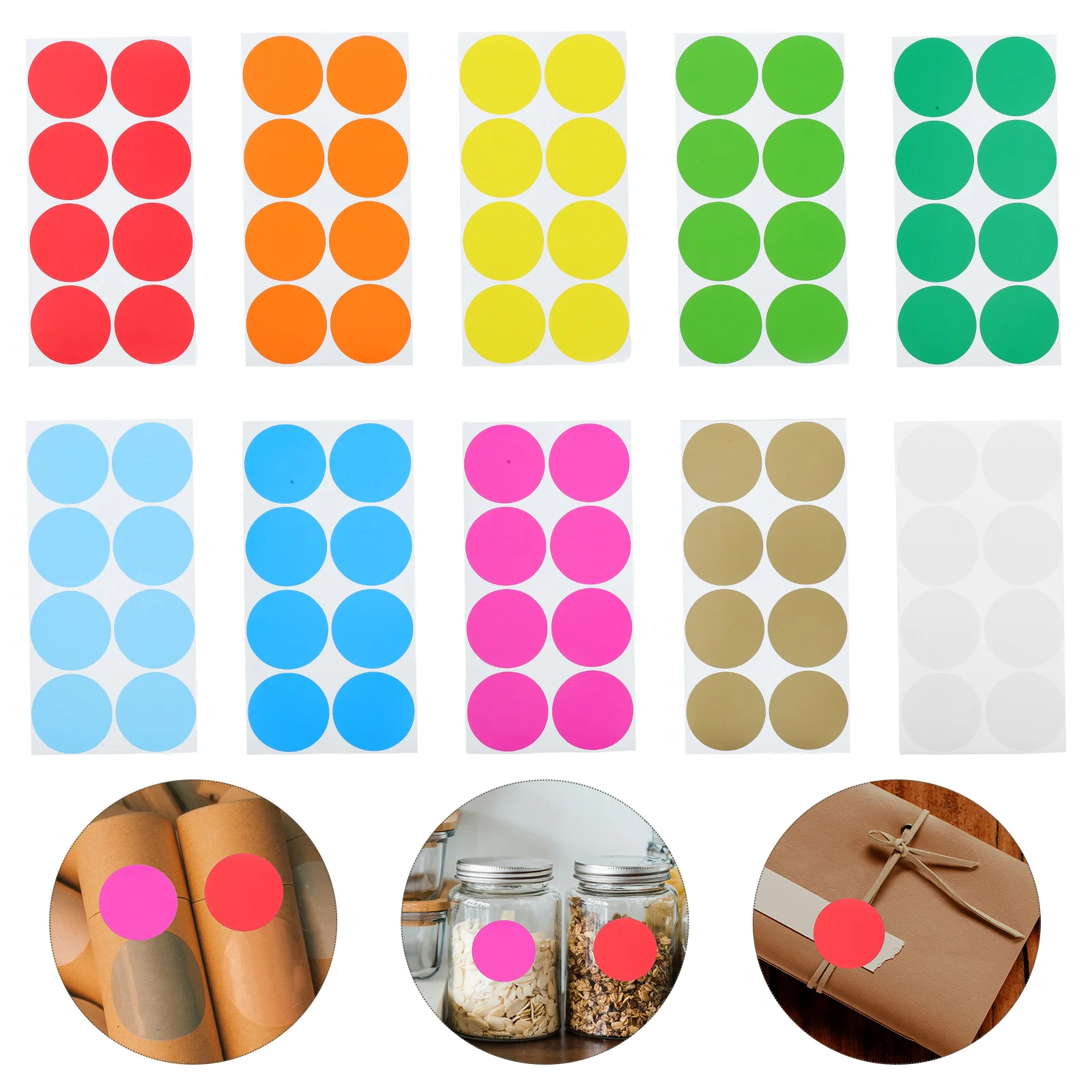 50 Sheets Round Stickers Self Adhesive Labels Sealing Stickers for Packages Bottles Office School Organization 
50 Sheets Round Stickers Self Adhesive Labels Sealing Stickers for Packages Bottles Office School Organization