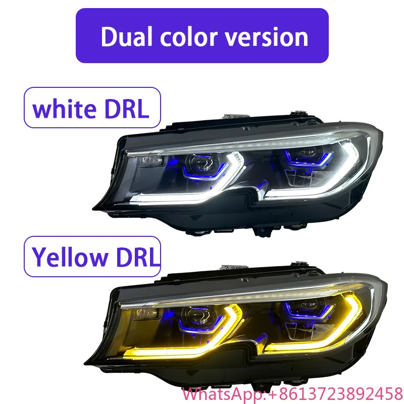 For Auto Parts for BMW 3 Series G20 G28 Headlights 2019-2022 Year Upgrade New Yellow&White DRL Laser Style Dual- Color Lamp
For Auto Parts for BMW 3 Series G20 G28 Headlights 2019-2022 Year Upgrade New Yellow&White DRL Laser Style Dual- Color Lamp