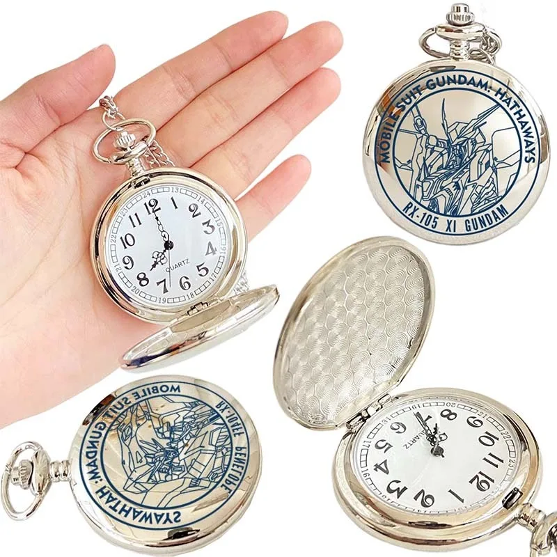 Mobile Suit Gundam Pocket Watch Anime Silver Reflective Flip Quartz Pocket Watch for Men Women Hanging Chain Clothing Accessori
Mobile Suit Gundam Pocket Watch Anime Silver Reflective Flip Quartz Pocket Watch for Men Women Hanging Chain Clothing Accessori
