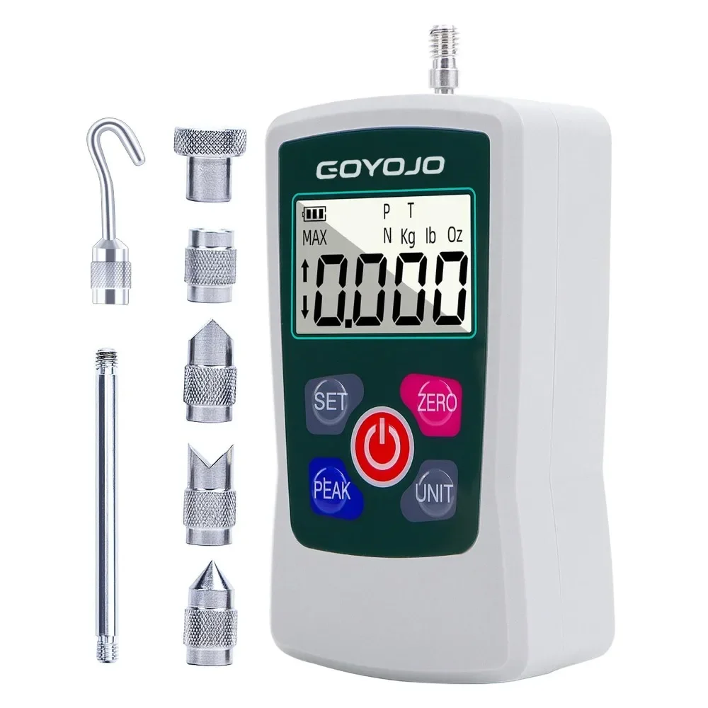 500N Digital Force Gauge Push Pull Force Meter Tension Compression Tester N Kg Lb Oz for Material Testing
500N Digital Force Gauge Push Pull Force Meter Tension Compression Tester N Kg Lb Oz for Material Testing