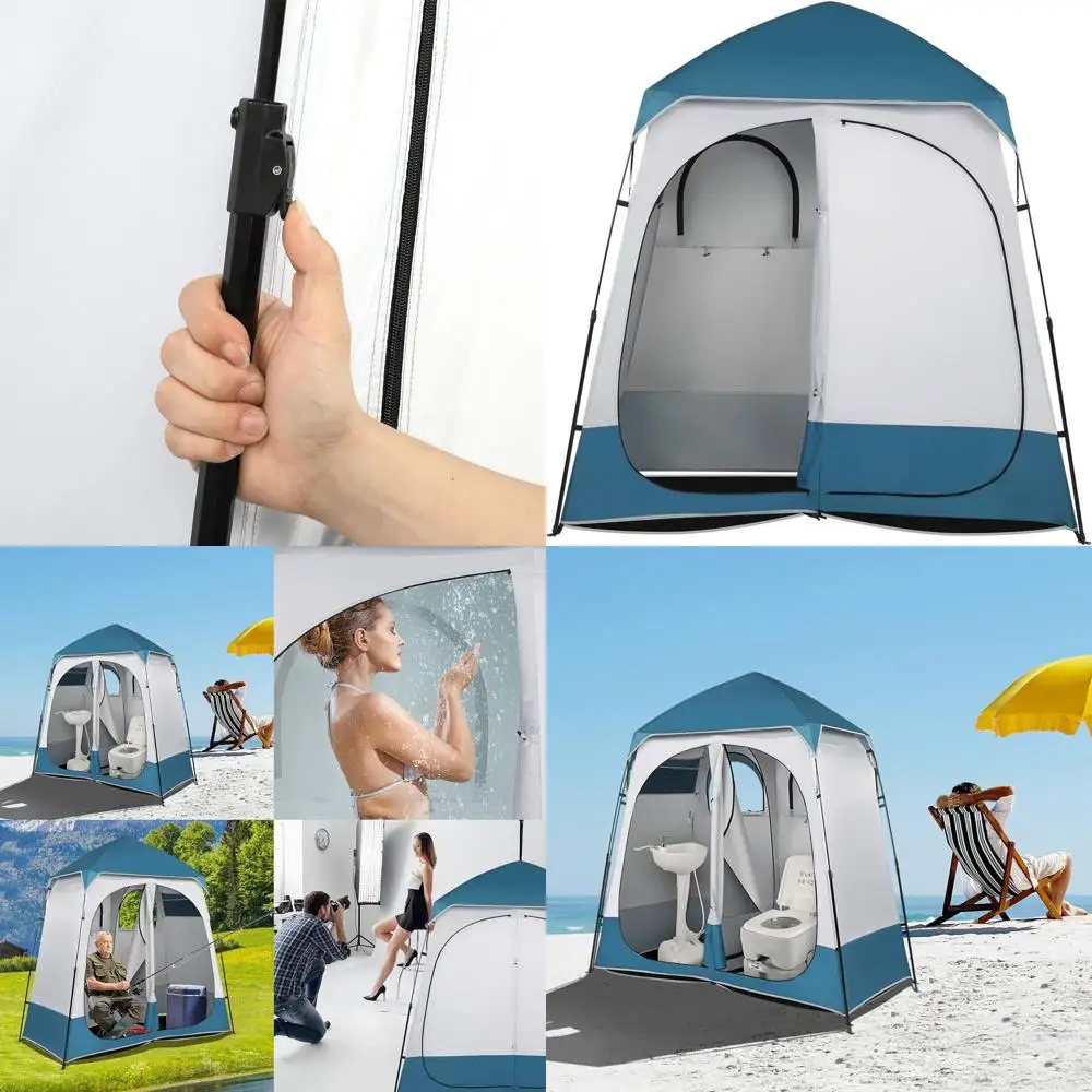 Portable Camping Shower Tent - Double Privacy for Outdoor Dressing and Changing
Portable Camping Shower Tent - Double Privacy for Outdoor Dressing and Changing