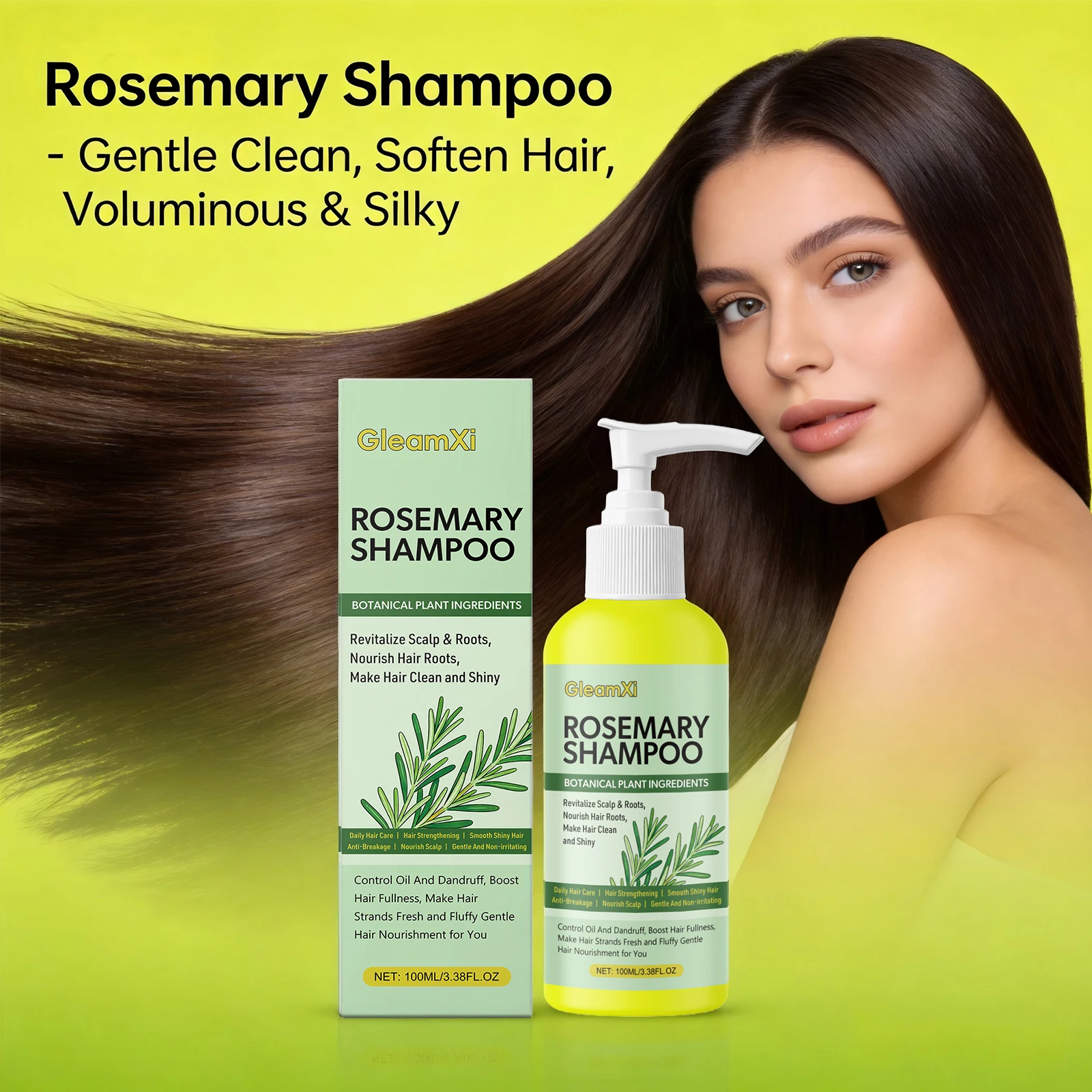 Rosemary Shampoo Refreshes Scalp and Roots Anti-Dandruff Oil Control Shampoo Strengthen Repair Damaged Hair & Boost Volume
Rosemary Shampoo Refreshes Scalp and Roots Anti-Dandruff Oil Control Shampoo Strengthen Repair Damaged Hair & Boost Volume