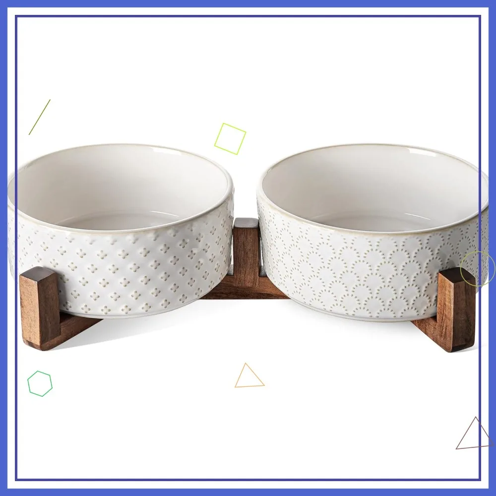 7-дюймовые керамические миски для собак со стойкой из акации для средних и крупных пород - утяжеленный набор для еды и воды для питомцев
7-дюймовые керамические миски для собак со стойкой из акации для средних и крупных пород - утяжеленный набор для еды и воды для питомцев