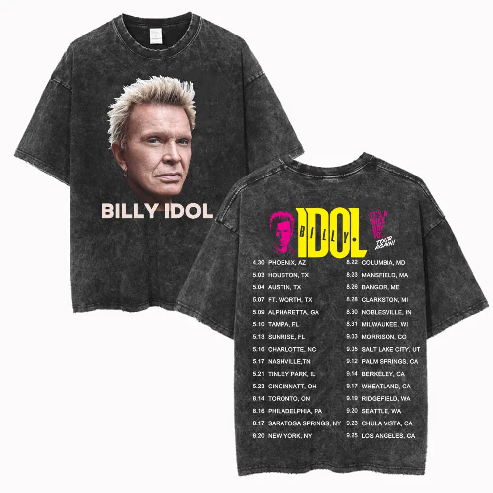Футболка Billy Idol It's Nice Day To Tour Again North America 2025 для девочек, хлопковая футболка Billy Idol Merch, летняя 
Футболка Billy Idol It's Nice Day To Tour Again North America 2025 для девочек, хлопковая футболка Billy Idol Merch, летняя