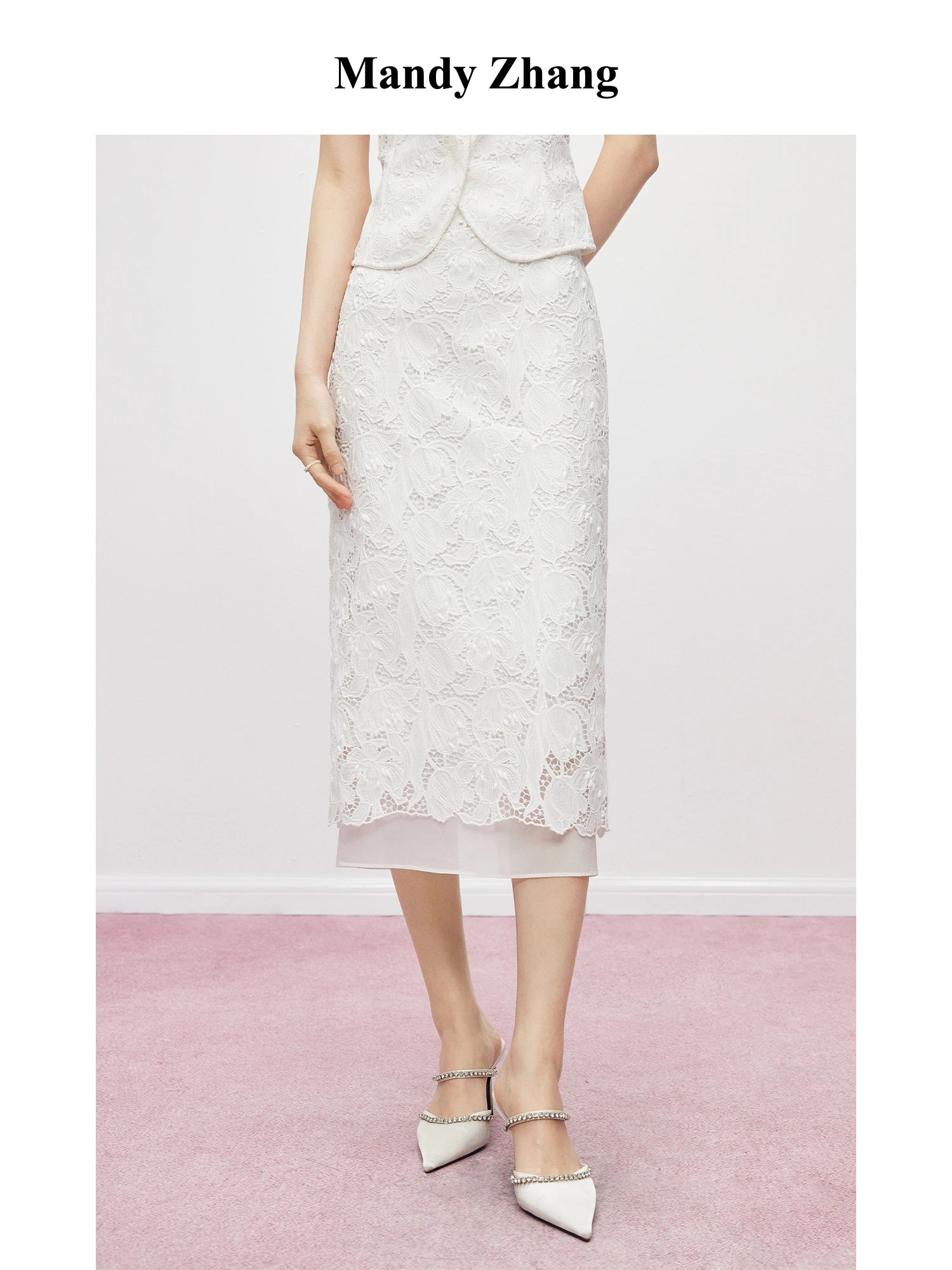 MandyZhang Spring Summer Embroidered Lace Half Skirt Women's High Waist Acetate Long Skirt Elegant City Commute Daily Wear
MandyZhang Spring Summer Embroidered Lace Half Skirt Women's High Waist Acetate Long Skirt Elegant City Commute Daily Wear