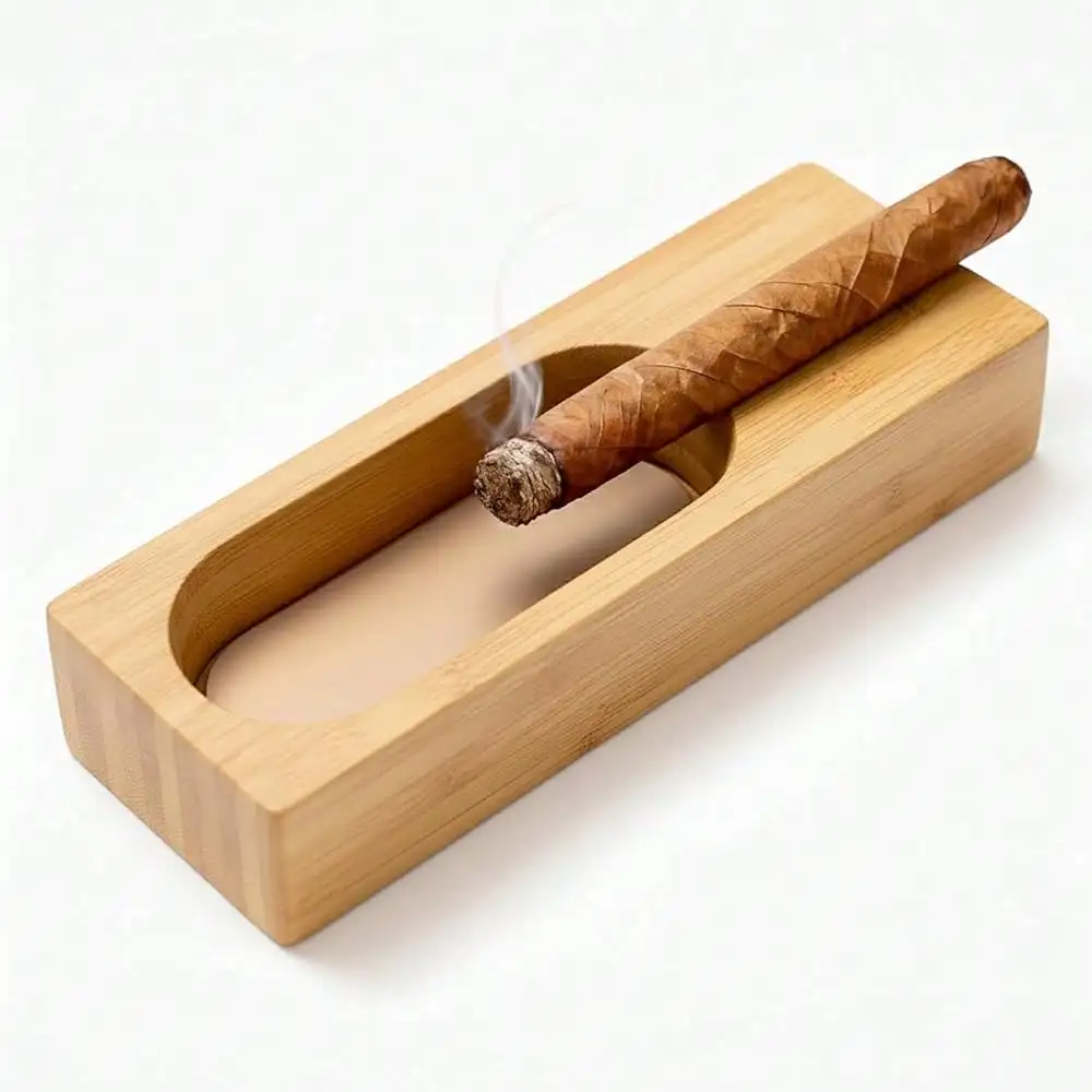 Natural Bamboo Cigar Ashtray With Single Slot Holder - Solid Wood Cigar Accessories For Men - Outdoor Ashtray For Patio & Indoor
Natural Bamboo Cigar Ashtray With Single Slot Holder - Solid Wood Cigar Accessories For Men - Outdoor Ashtray For Patio & Indoor