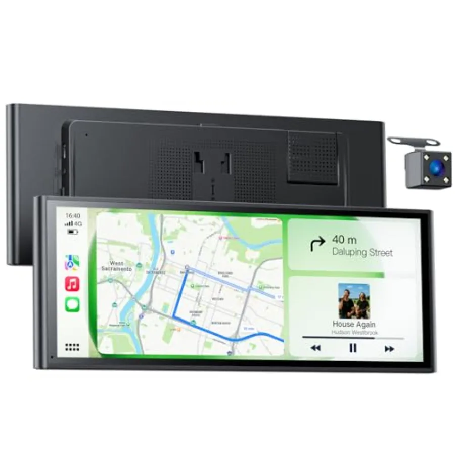 Wireless Car Play Screen for Apple CarPlay Android Auto Portable Car Tablet with Backup Camera Mirror Link OTA Updates Bluetoot
Wireless Car Play Screen for Apple CarPlay Android Auto Portable Car Tablet with Backup Camera Mirror Link OTA Updates Bluetoot