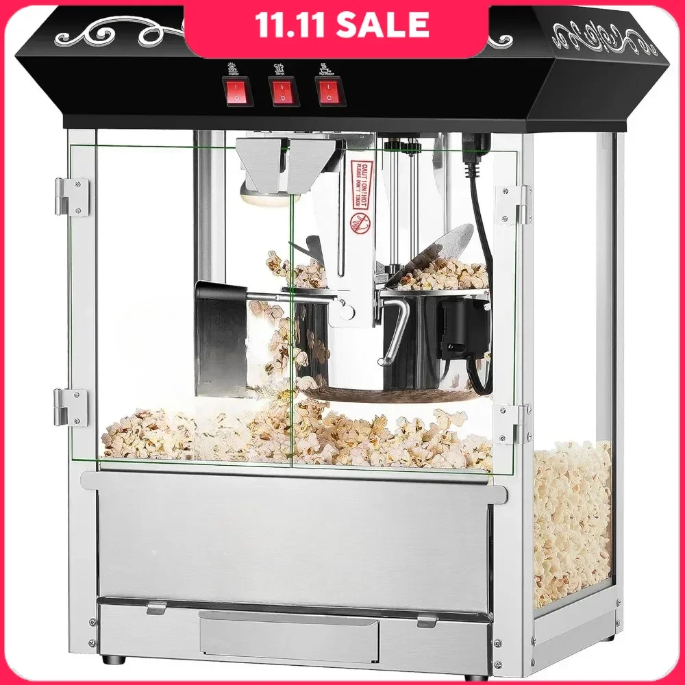 10oz Popcorn Machine, Countertop Style Popcorn Machine, 3 Control Switches & Built-in Warmer Light, Popcorn Makers
10oz Popcorn Machine, Countertop Style Popcorn Machine, 3 Control Switches & Built-in Warmer Light, Popcorn Makers