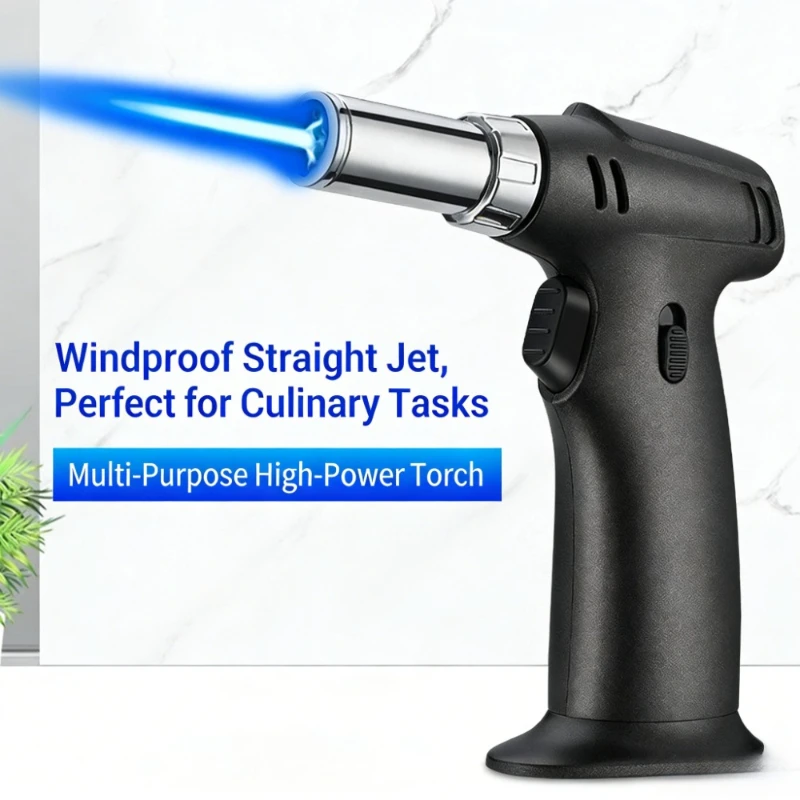 Metal Inflatable Windproof Cigar Igniter Moxibustion Spray Gun High Temperature Welding Gun Blue Flame Direct Punch Lighter
Metal Inflatable Windproof Cigar Igniter Moxibustion Spray Gun High Temperature Welding Gun Blue Flame Direct Punch Lighter