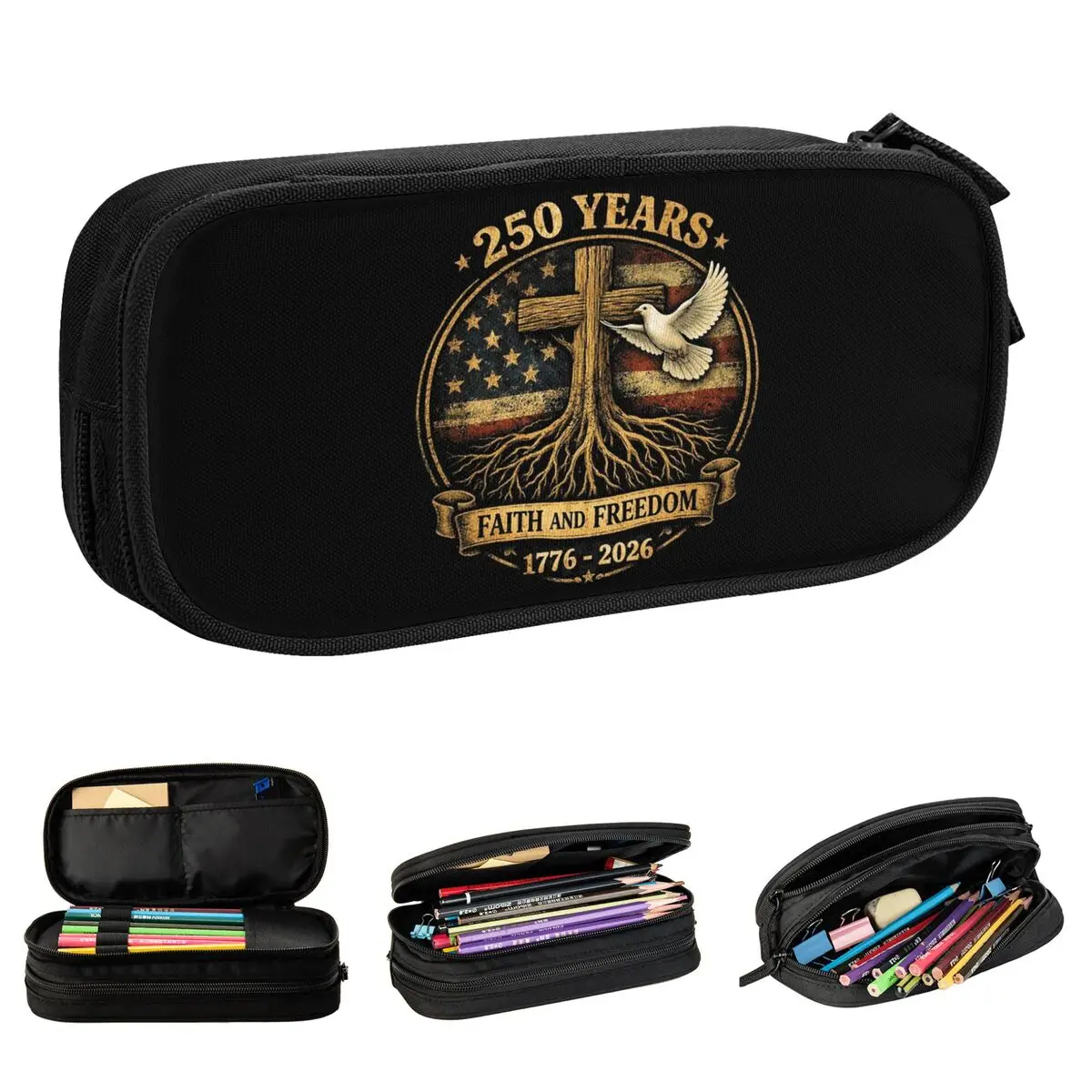 250 Years America 1776 Pencil Cases Fashion Pen Holder Bag Student Big Capacity School Supplies Gifts Pencilcases
250 Years America 1776 Pencil Cases Fashion Pen Holder Bag Student Big Capacity School Supplies Gifts Pencilcases