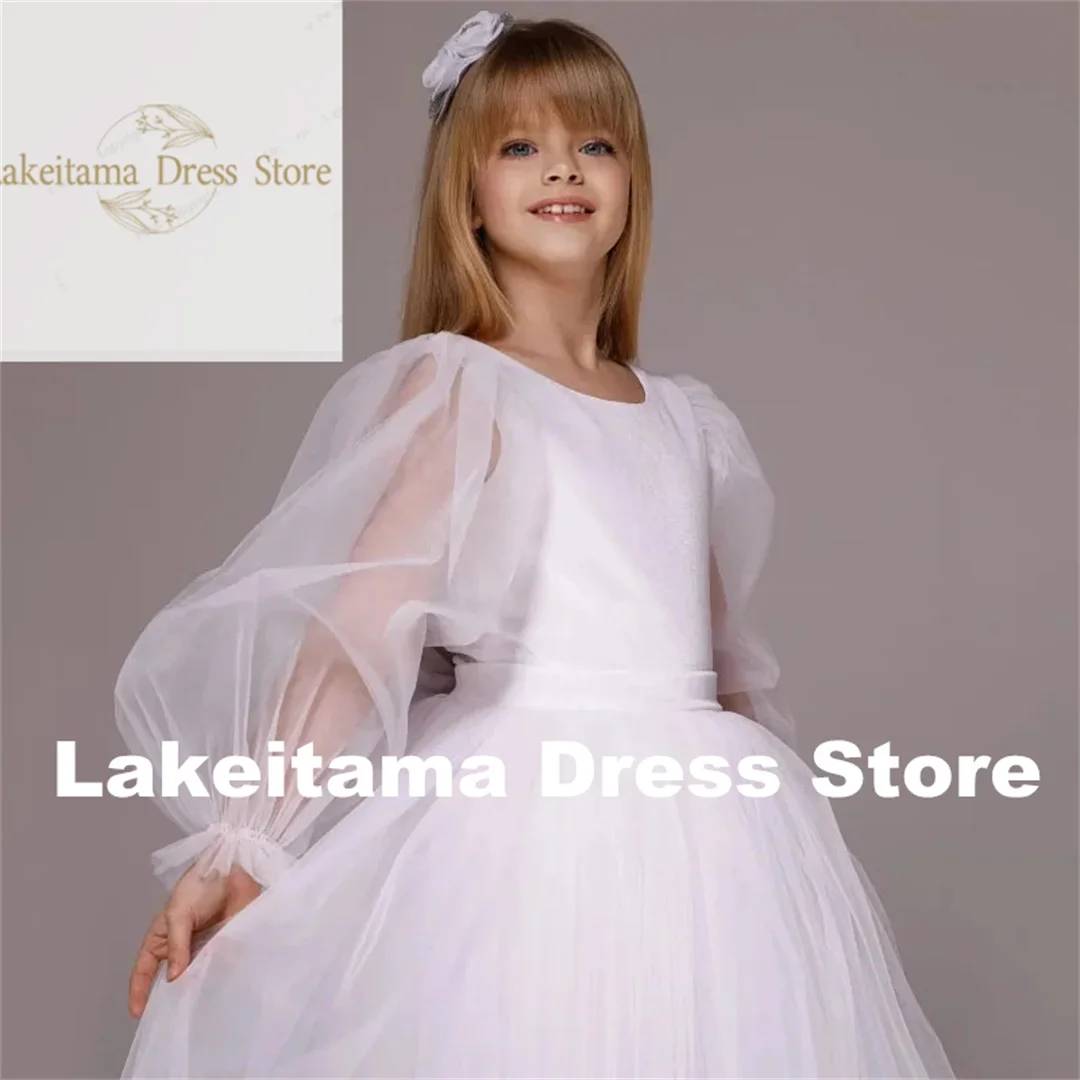 Customization Wedding Birthday Party Tulle With Bow Long Sleeve Flower Girl Dresses For Prom Banquet Holy Communion Gowns
Customization Wedding Birthday Party Tulle With Bow Long Sleeve Flower Girl Dresses For Prom Banquet Holy Communion Gowns