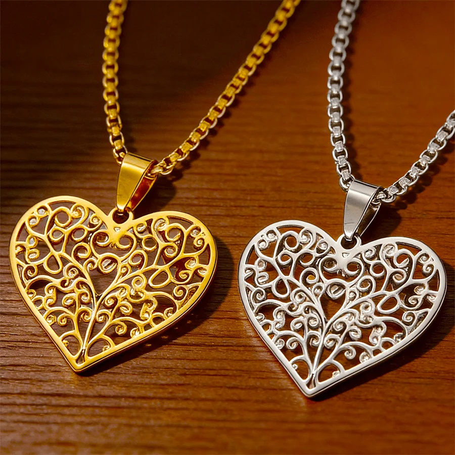 Light luxury romantic couple necklaces, hollow heart tree of life design for couples, hypoallergenic and fade-resistant, suitable for daily wear, ideal birthday gifts and exquisite presents for lovers, shipped from local warehouse
Light luxury romantic couple necklaces, hollow heart tree of life design for couples, hypoallergenic and fade-resistant, suitable for daily wear, ideal birthday gifts and exquisite presents for lovers, shipped from local warehouse