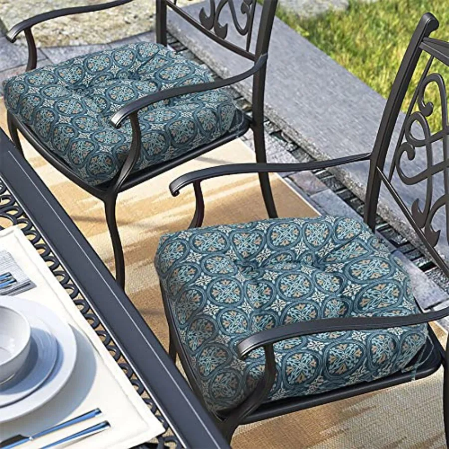 Outdoor/Indoor Tufted Seat Cushion with Ties Set of 2, 19"x19" Waterproof Patio Chair Pads Tatami Floor Pillow for Garden Balco
Outdoor/Indoor Tufted Seat Cushion with Ties Set of 2, 19"x19" Waterproof Patio Chair Pads Tatami Floor Pillow for Garden Balco
