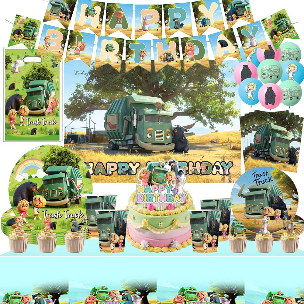 Green&Trash&Trucks Birthday Party Tableware Decoration Garbage Cartoon Balloon Banner Cake Topper Backdrop Kid Baby Supplie Prop
Green&Trash&Trucks Birthday Party Tableware Decoration Garbage Cartoon Balloon Banner Cake Topper Backdrop Kid Baby Supplie Prop