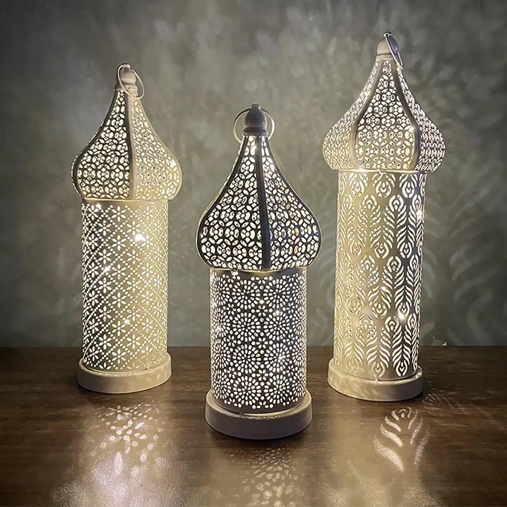 35CM White Hollow Led Wind Lamp Morocco Style Night Light Luminous Iron Lantern Home Living Room Decorative Lamp Ornaments
35CM White Hollow Led Wind Lamp Morocco Style Night Light Luminous Iron Lantern Home Living Room Decorative Lamp Ornaments