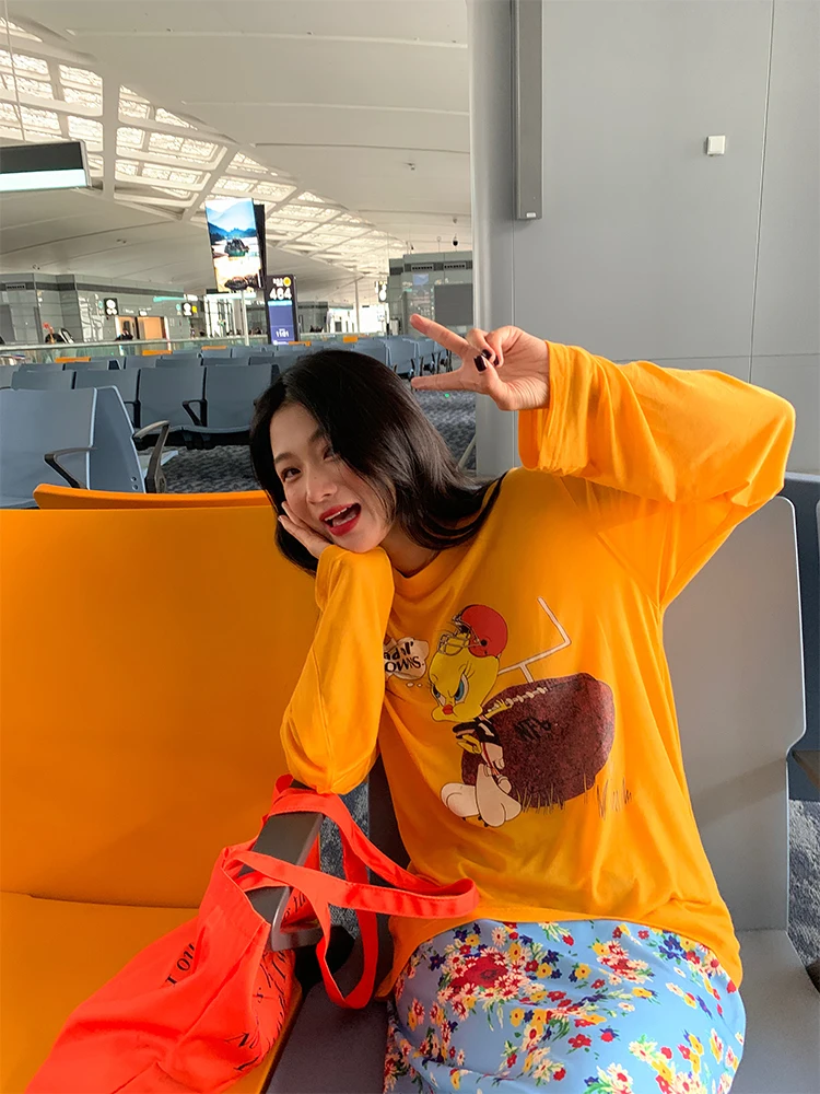 Женская футболка Dopne Yellow Long Sve, новинка 2025, дизайн Sense, маленькая лиоцелловая печать, корейский свободный крой, весна
Женская футболка Dopne Yellow Long Sve, новинка 2025, дизайн Sense, маленькая лиоцелловая печать, корейский свободный крой, весна