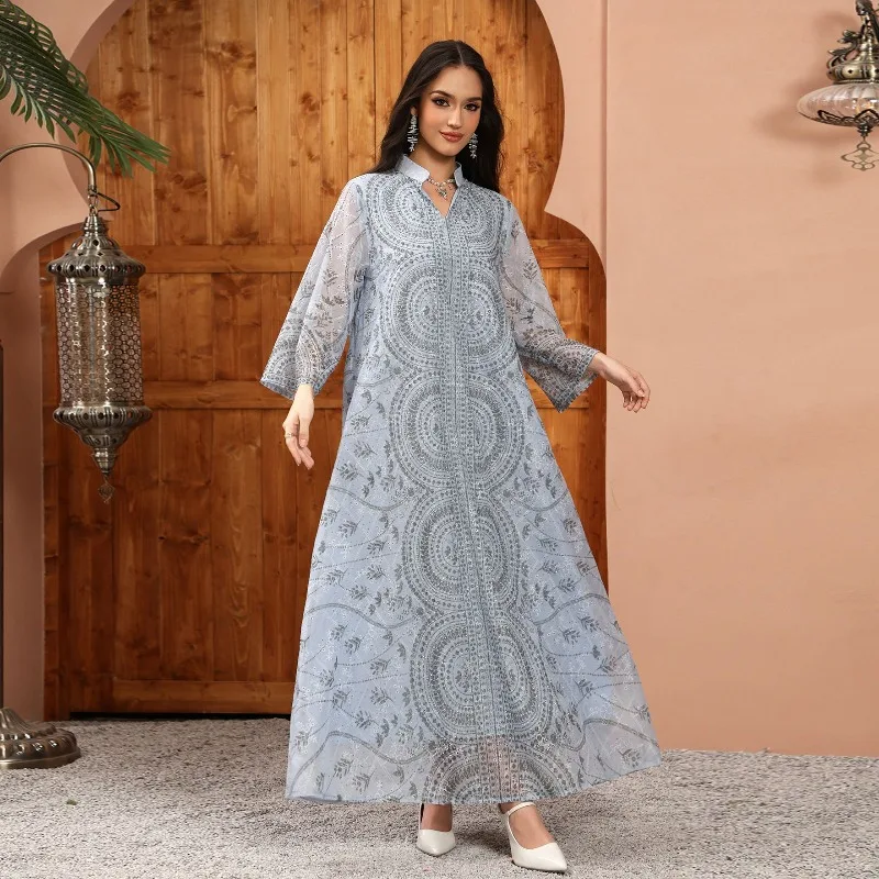 Eid Ramadan Women Dress Abaya Stand Collar Diamond Caftan 2025 Muslim Robe Jalabiya Ramadan Morocco Dubai Kaftan Vestidos Largos
Eid Ramadan Women Dress Abaya Stand Collar Diamond Caftan 2025 Muslim Robe Jalabiya Ramadan Morocco Dubai Kaftan Vestidos Largos