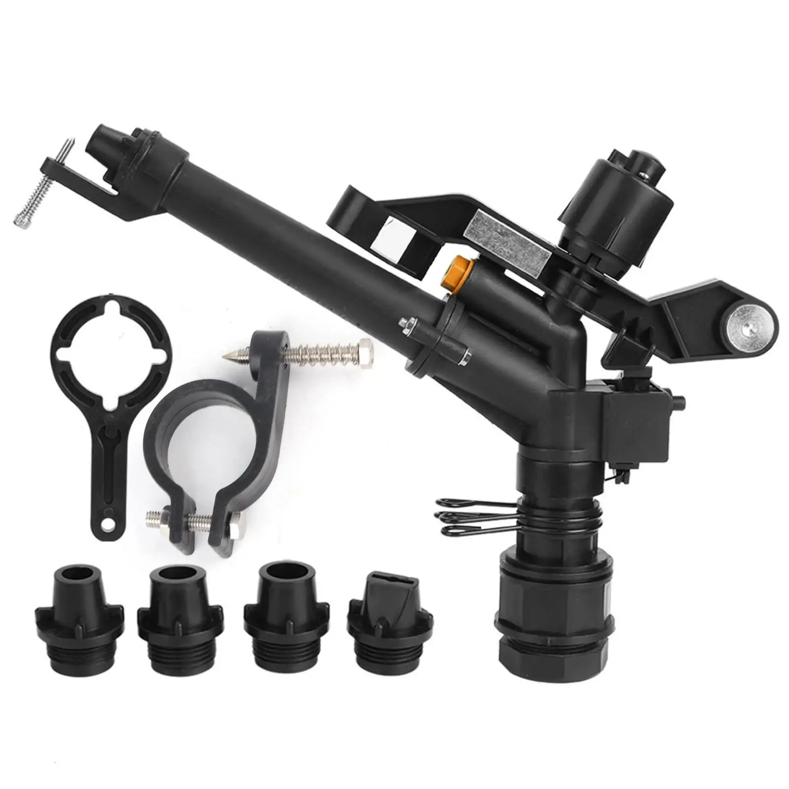 DN25 360° Rotating Rocker Sprinkler - 1.5in to 1in Female Thread Adjustable Water Spray Nozzle for Irrigation
DN25 360° Rotating Rocker Sprinkler - 1.5in to 1in Female Thread Adjustable Water Spray Nozzle for Irrigation
