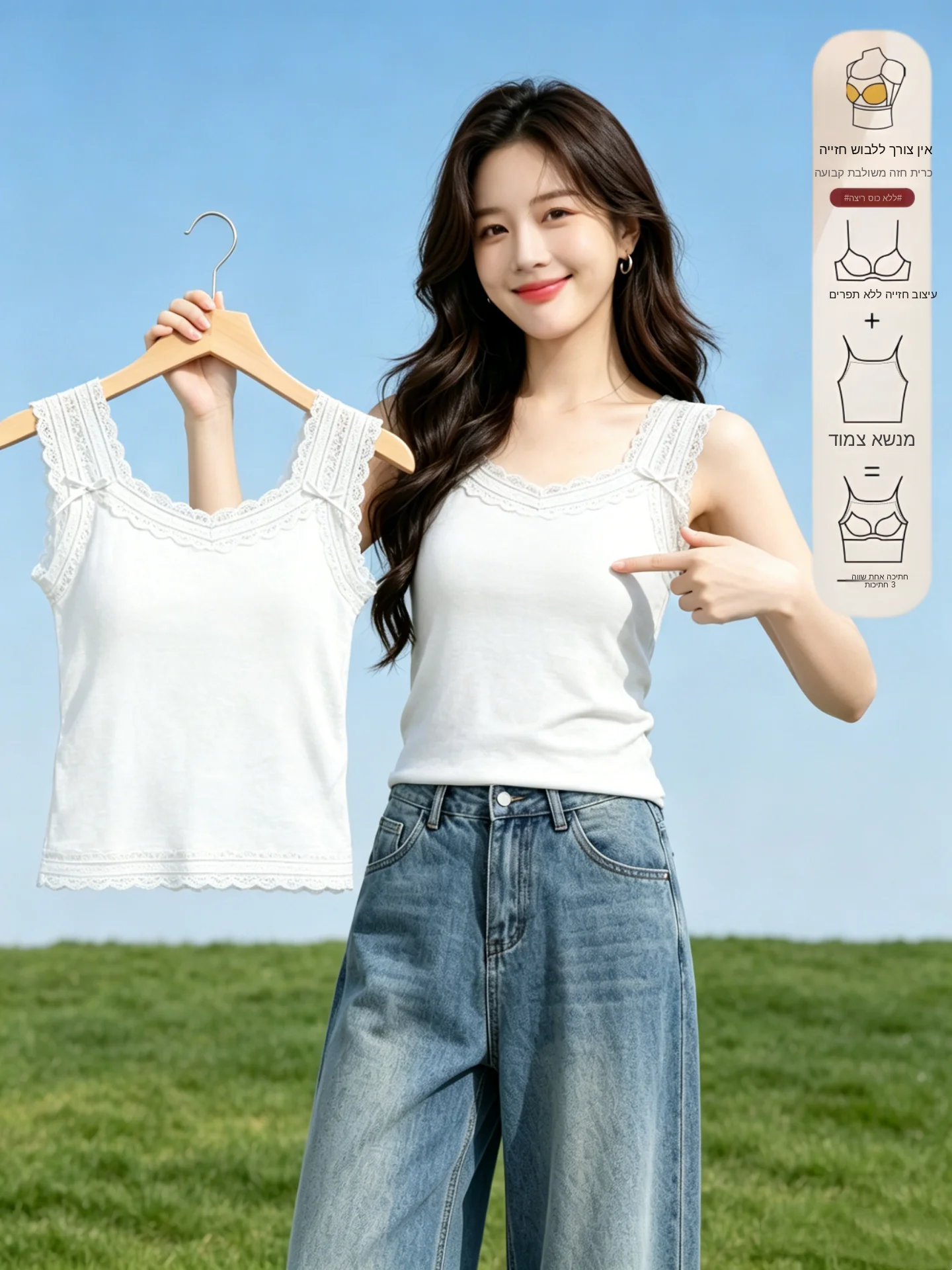 Lace Trim Tank Top Women's Sleeveless Slim Fit Inner Wear Base Layer Large Size Fat MM Outdoor Wear Spring Summer New Style
Lace Trim Tank Top Women's Sleeveless Slim Fit Inner Wear Base Layer Large Size Fat MM Outdoor Wear Spring Summer New Style