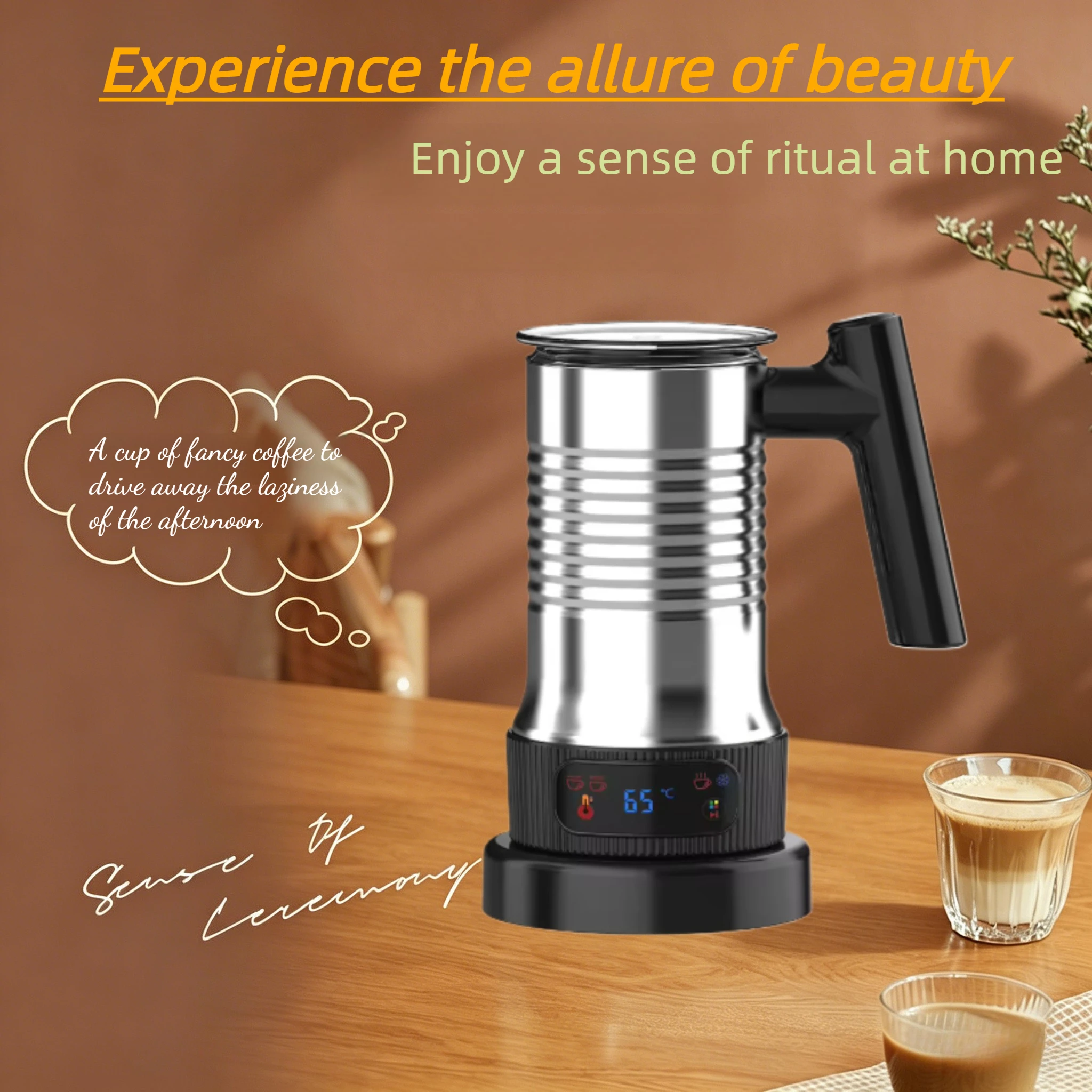 500W Home-use all-in-one 350ml stainless steel milk frother electric milk frother with adjustable heating and frothing settings
500W Home-use all-in-one 350ml stainless steel milk frother electric milk frother with adjustable heating and frothing settings