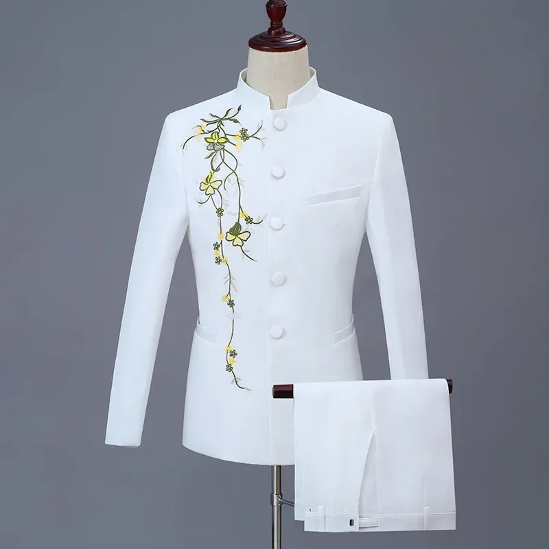 Two Pcs Set Suit Jacket Pants / 2025 Fashion Men's Casual Boutique Personalized Printing Stand Up Collar Chinese Tunic Blazers
Two Pcs Set Suit Jacket Pants / 2025 Fashion Men's Casual Boutique Personalized Printing Stand Up Collar Chinese Tunic Blazers
