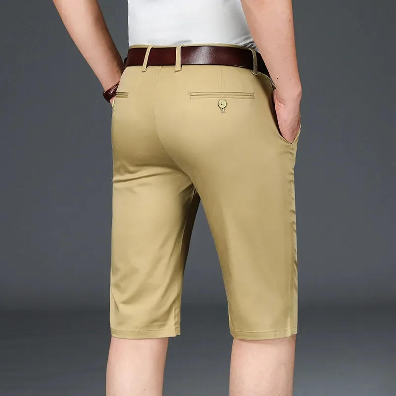 Mens Summer Cuffed Hem Knee Length Chino Suit Shorts Four Way Stretch Fabric Bottoms For Business Street Smart Casual Outfit
Mens Summer Cuffed Hem Knee Length Chino Suit Shorts Four Way Stretch Fabric Bottoms For Business Street Smart Casual Outfit