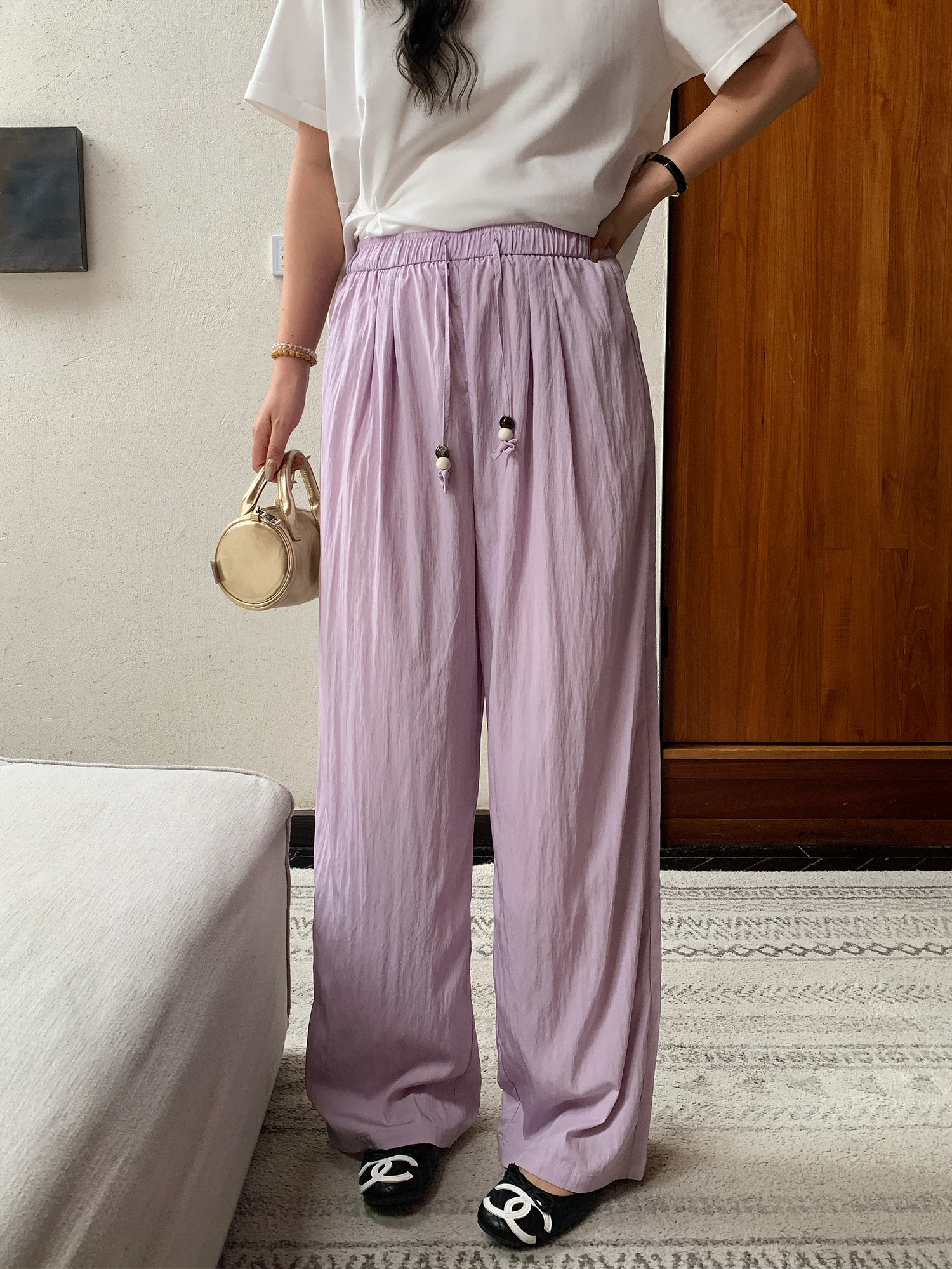 Летние брюки NAZ больших размеров из хлопка и шелка с бисером и поясом, тонкие, струящиеся, широкие, повседневные, с высокой талией, для женщин
Летние брюки NAZ больших размеров из хлопка и шелка с бисером и поясом, тонкие, струящиеся, широкие, повседневные, с высокой талией, для женщин