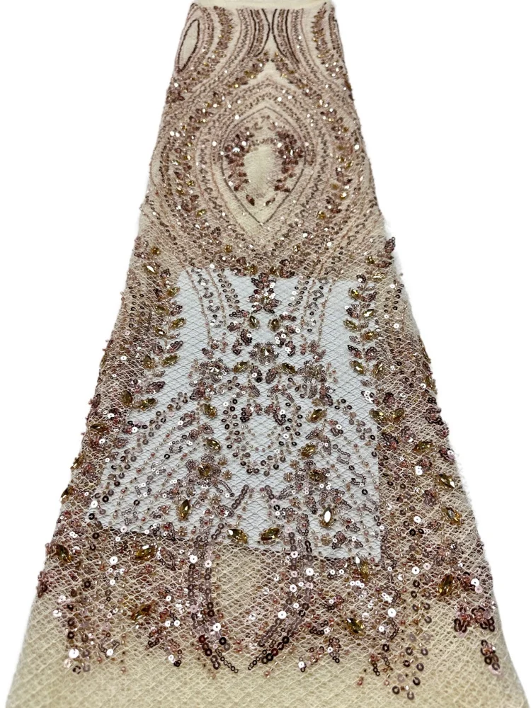 African Lace Fabric Sequins Beaded Embroidery Groom Nigerian Bridal High Quality French Tulle Lace Fabric For Wedding
African Lace Fabric Sequins Beaded Embroidery Groom Nigerian Bridal High Quality French Tulle Lace Fabric For Wedding
