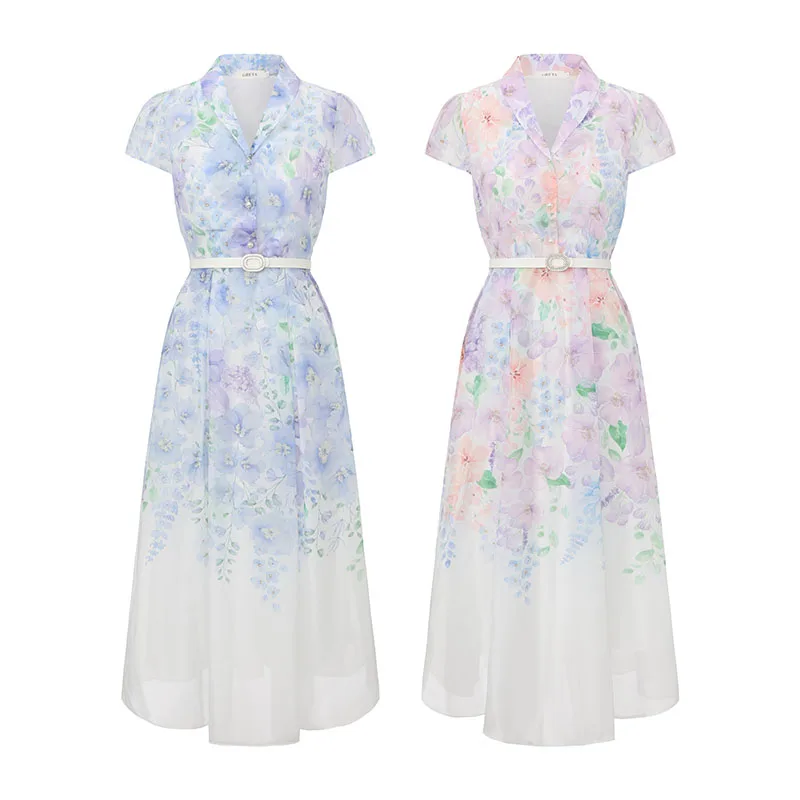 Elegant V-Neck Floral Print Dress Vacation Style Short Sleeve Universal Fit Polyester Fabric Wedding Dress Ladies Fashion
Elegant V-Neck Floral Print Dress Vacation Style Short Sleeve Universal Fit Polyester Fabric Wedding Dress Ladies Fashion