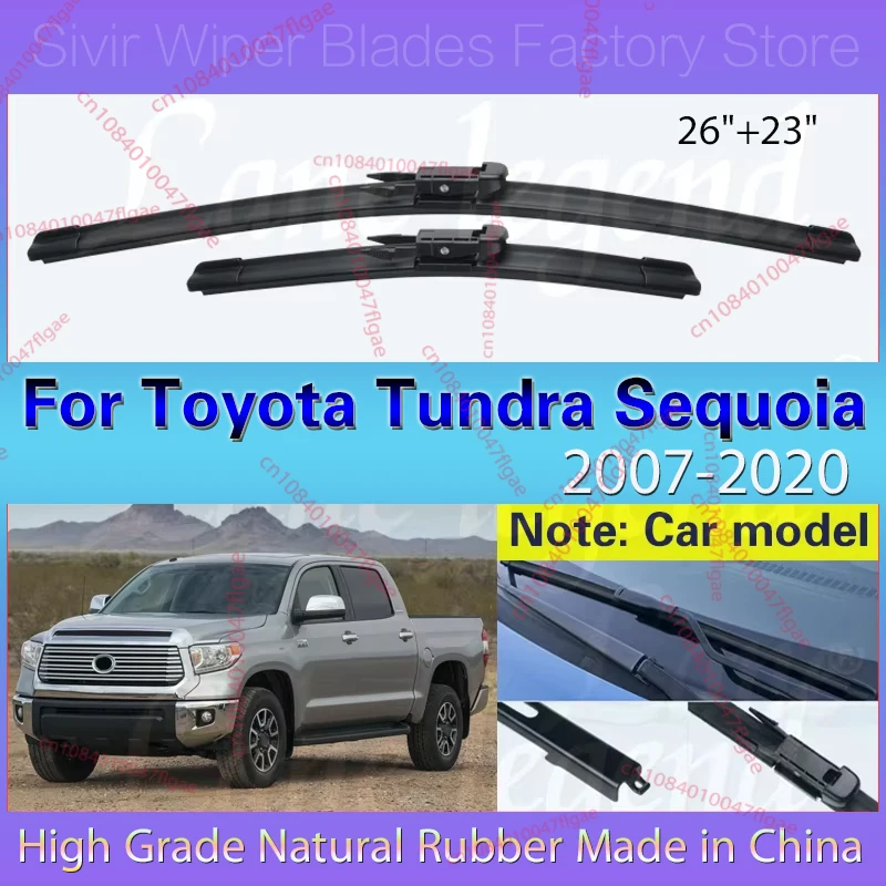 2pcs For Toyota Tundra Sequoia 2007 - 2020 Front Windshield Windscreen Wiper Blades Car Accessories 2016 2017 2018 2019 26"+23"
2pcs For Toyota Tundra Sequoia 2007 - 2020 Front Windshield Windscreen Wiper Blades Car Accessories 2016 2017 2018 2019 26"+23"