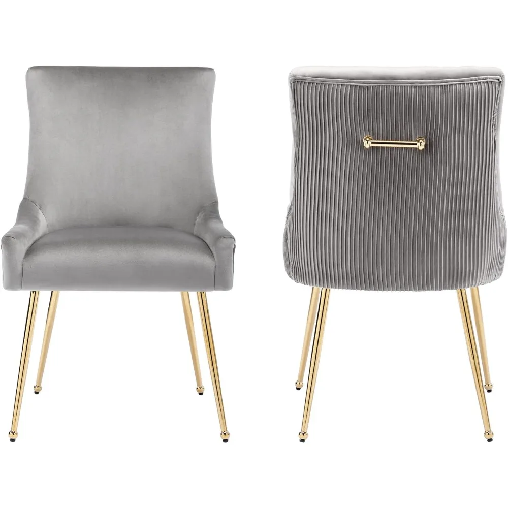 Modern Leisure Velvet Dining Chairs Set of 2, Upholstered Velvet Chair with Gold Metal Legs, Mid-Century Accent Chair with Back,
Modern Leisure Velvet Dining Chairs Set of 2, Upholstered Velvet Chair with Gold Metal Legs, Mid-Century Accent Chair with Back,