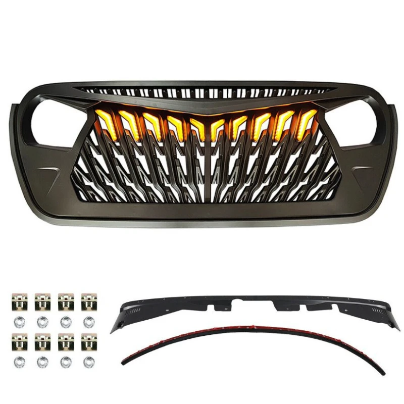 Grilles Offroad Car Racing Grill Front Grille Cover Overlay Mesh Insert Guard With LED Lights
Grilles Offroad Car Racing Grill Front Grille Cover Overlay Mesh Insert Guard With LED Lights