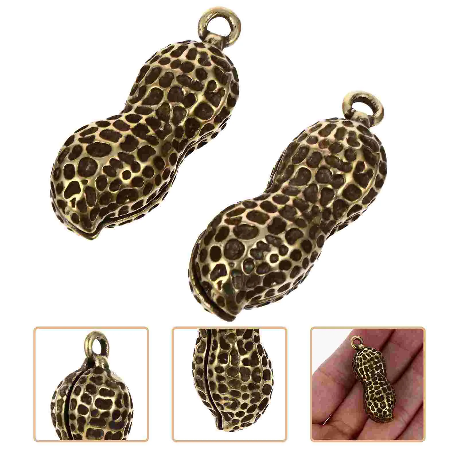 2 PCS Peanut Keychain Purse Hanging Ornament Decorate Pendant Metal Ring Brass Fashion Charm Luggage
2 PCS Peanut Keychain Purse Hanging Ornament Decorate Pendant Metal Ring Brass Fashion Charm Luggage