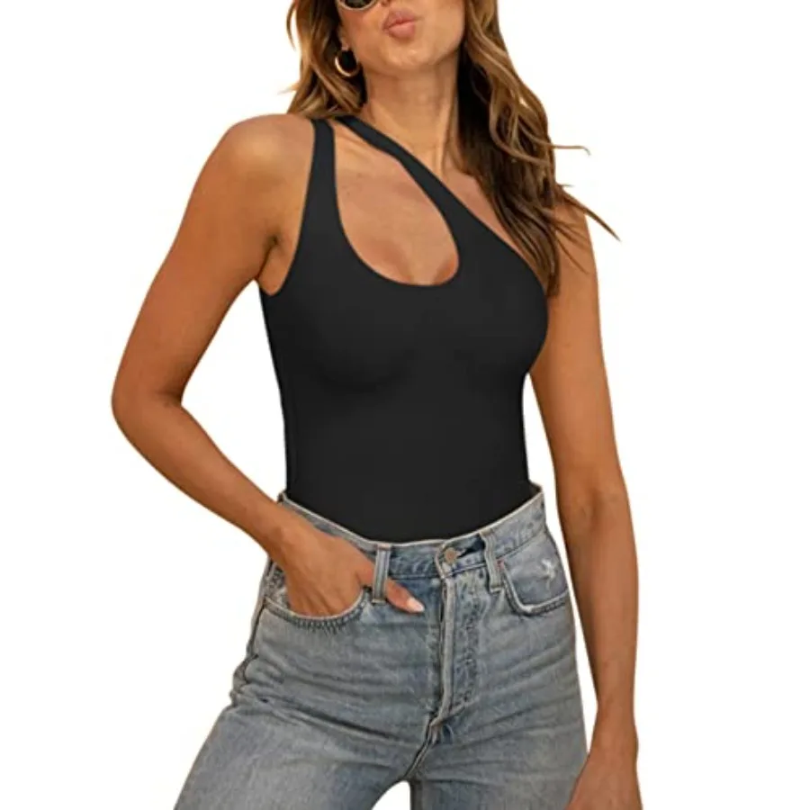 REORIA Butsmooth® Women's Trendy Sexy Plunge One Shoulder Sleeveless V Backless Going Out Tank Bodysuits Tops
REORIA Butsmooth® Women's Trendy Sexy Plunge One Shoulder Sleeveless V Backless Going Out Tank Bodysuits Tops