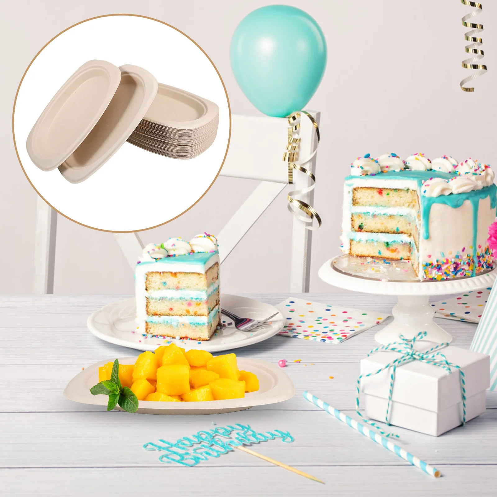 50 Pcs Oval Paper Tray Birthday Plates Disposable Dinner Heavy Duty Pulp Cake Festival Food
50 Pcs Oval Paper Tray Birthday Plates Disposable Dinner Heavy Duty Pulp Cake Festival Food