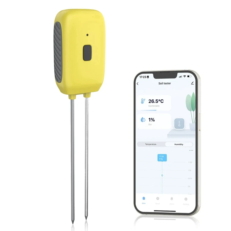 ABYC Bluetooth Soil Tester Temperature Humidity Test Meter Potted Plant Moisture Measuring Instrument APP Control
ABYC Bluetooth Soil Tester Temperature Humidity Test Meter Potted Plant Moisture Measuring Instrument APP Control