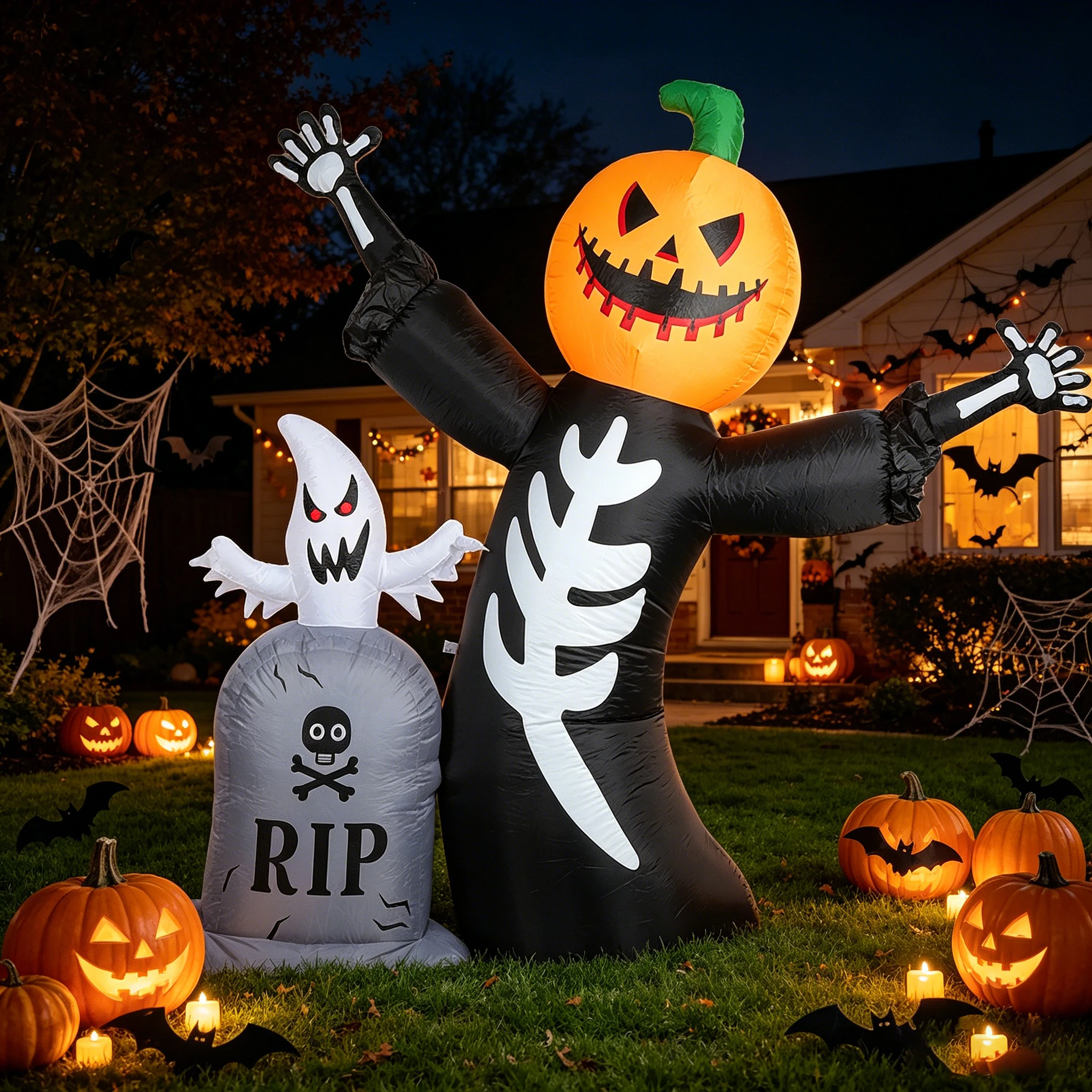 Halloween Inflatable Model 8ft Pumpkin Head Skeleton Ghost Inflatable Model Tombstone Inflatable Model
Halloween Inflatable Model 8ft Pumpkin Head Skeleton Ghost Inflatable Model Tombstone Inflatable Model