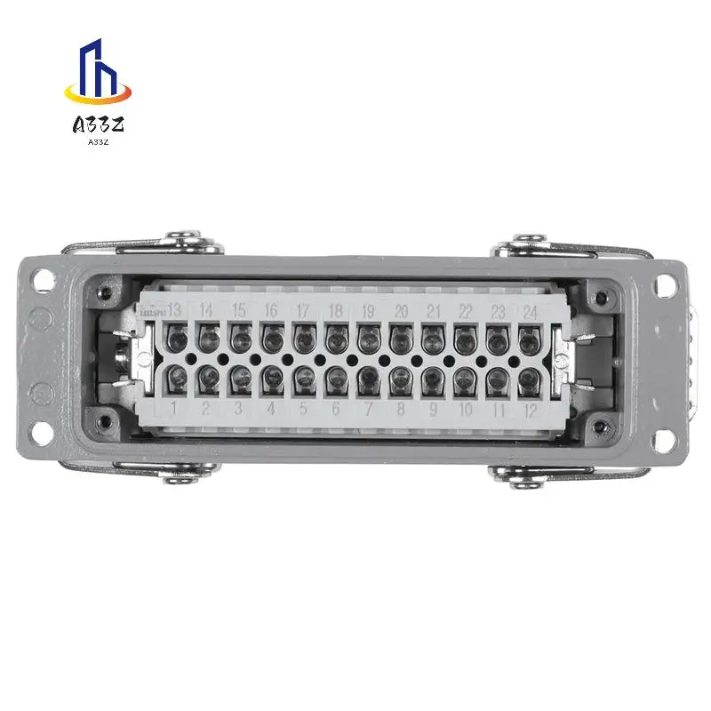 A33Z-4X Rectangular H24B-He-024-1 Heavy Duty Connectors Power 24 Pin Cores Line 16A 500V Screw Feet Aviation Plug Socket
A33Z-4X Rectangular H24B-He-024-1 Heavy Duty Connectors Power 24 Pin Cores Line 16A 500V Screw Feet Aviation Plug Socket