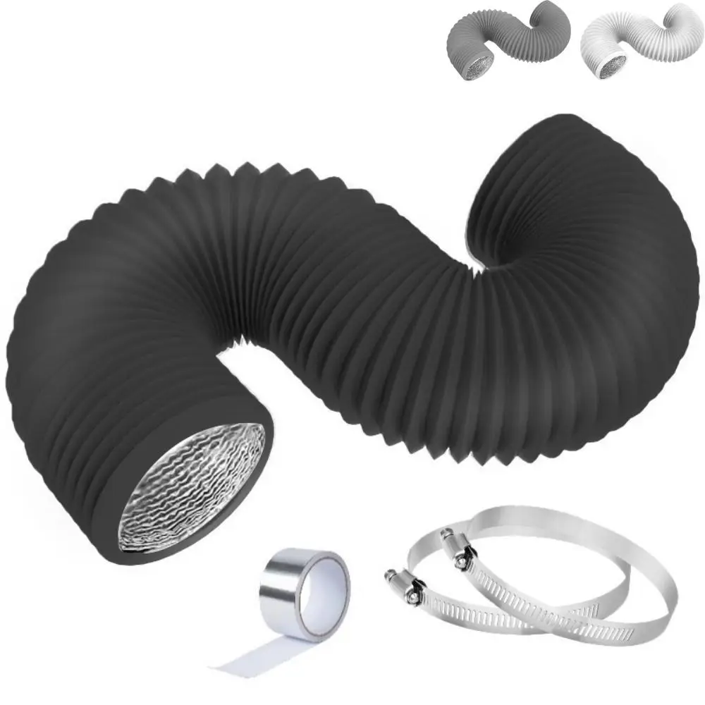 4 inch Dryer Vent Hose Grey with 2 Stainless Steel Clamp Air Ducting Insulated Flexible Exhaust Pipe Heating Cooling
4 inch Dryer Vent Hose Grey with 2 Stainless Steel Clamp Air Ducting Insulated Flexible Exhaust Pipe Heating Cooling