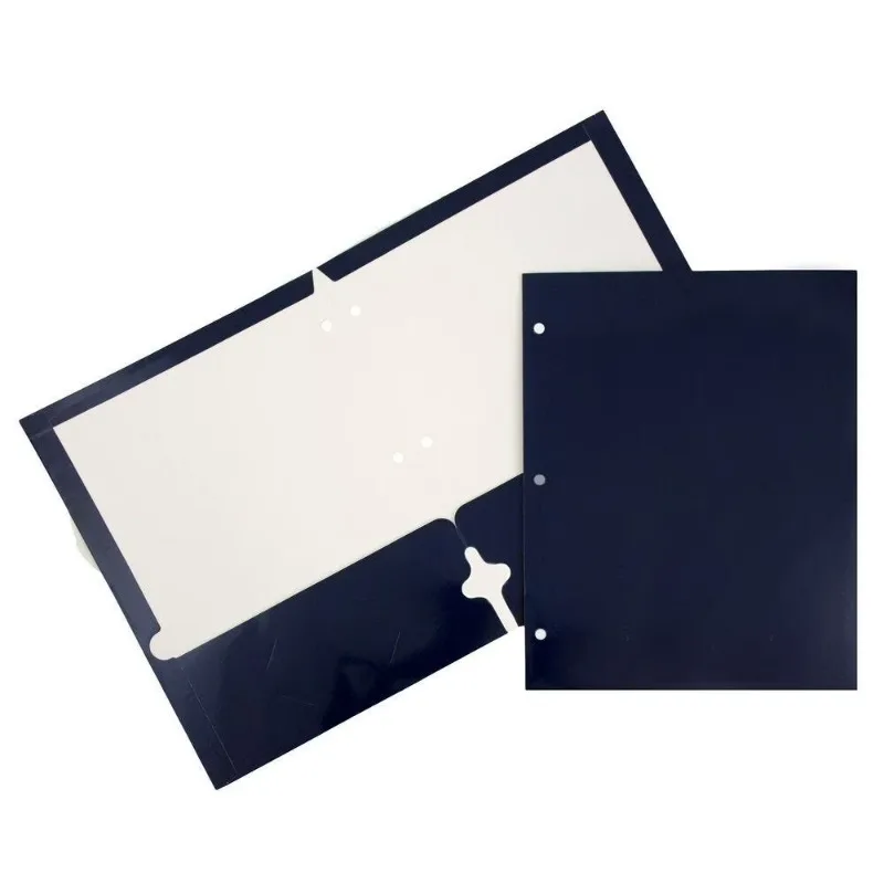 Laminated Two Pocket Glossy 3 Hole Punch School Folders, Navy Blue, 3/Pack
Laminated Two Pocket Glossy 3 Hole Punch School Folders, Navy Blue, 3/Pack