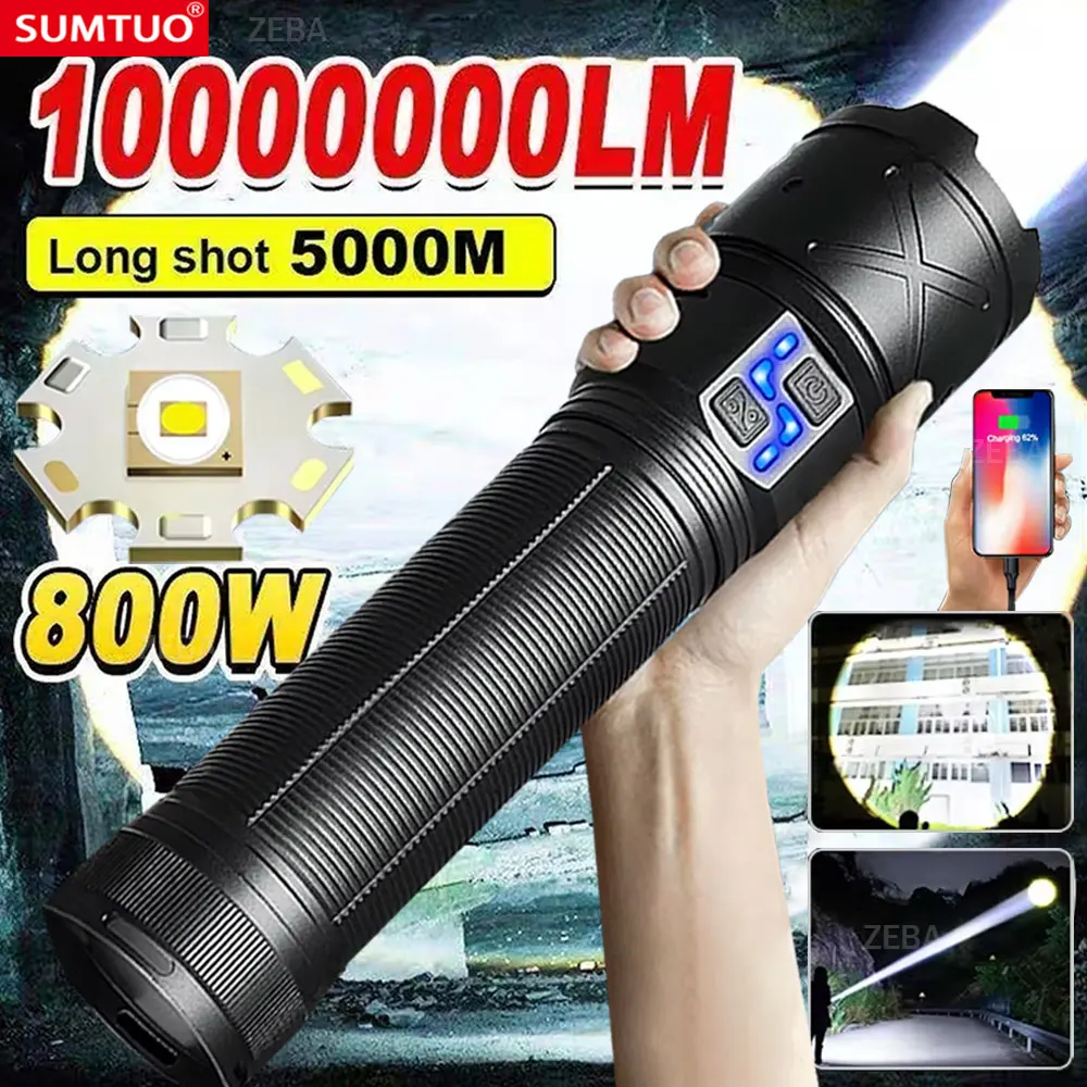 High Power Led Flashlights Usb Rechargeable Flashlight Strong Light Military Tactical Lantern Camping Outdoor Torch Waterproof
High Power Led Flashlights Usb Rechargeable Flashlight Strong Light Military Tactical Lantern Camping Outdoor Torch Waterproof