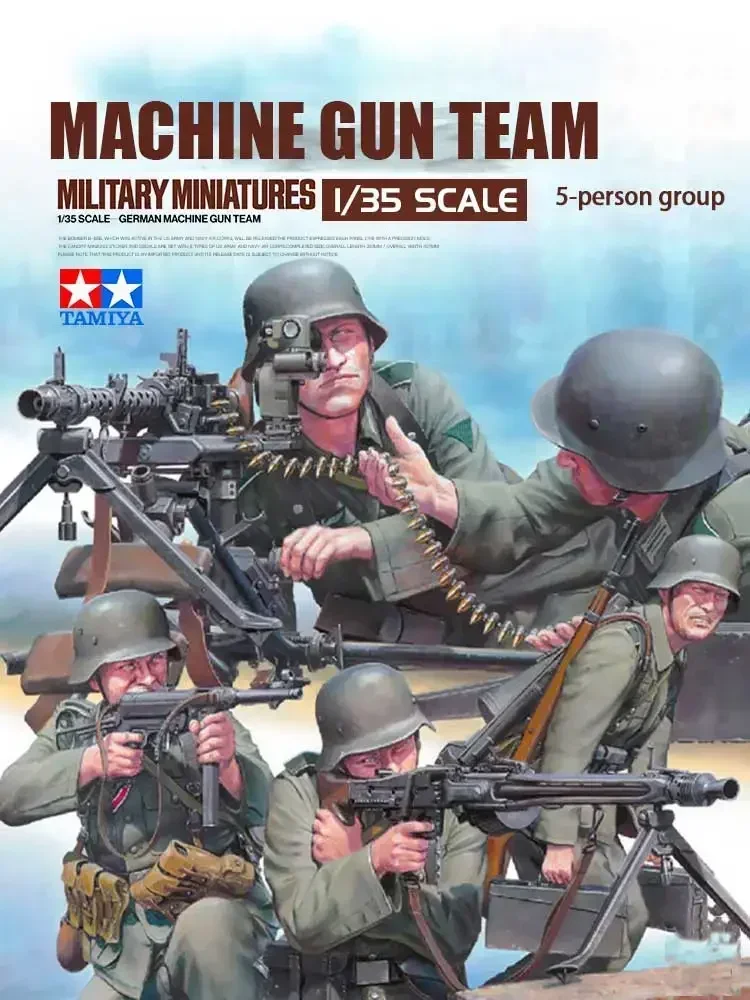 1/35 TAMIYA model 35386 German Machine Gun Squad, Mid-War assembly Scale diy toys Model Kit
1/35 TAMIYA model 35386 German Machine Gun Squad, Mid-War assembly Scale diy toys Model Kit