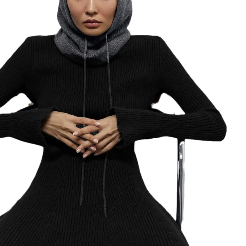 Women's Thick Turtleneck Sweater Black European American Style Knitted Small Pullover Dress Autumn Winter
Women's Thick Turtleneck Sweater Black European American Style Knitted Small Pullover Dress Autumn Winter