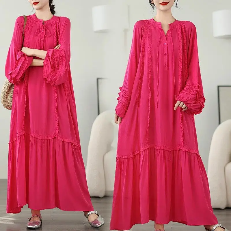 Oversized Clothing Fashionable Stylish 2024 Autumn Round Collar Slolid Color Casual Loose Long Dresses For Women Vestidos K2547
Oversized Clothing Fashionable Stylish 2024 Autumn Round Collar Slolid Color Casual Loose Long Dresses For Women Vestidos K2547