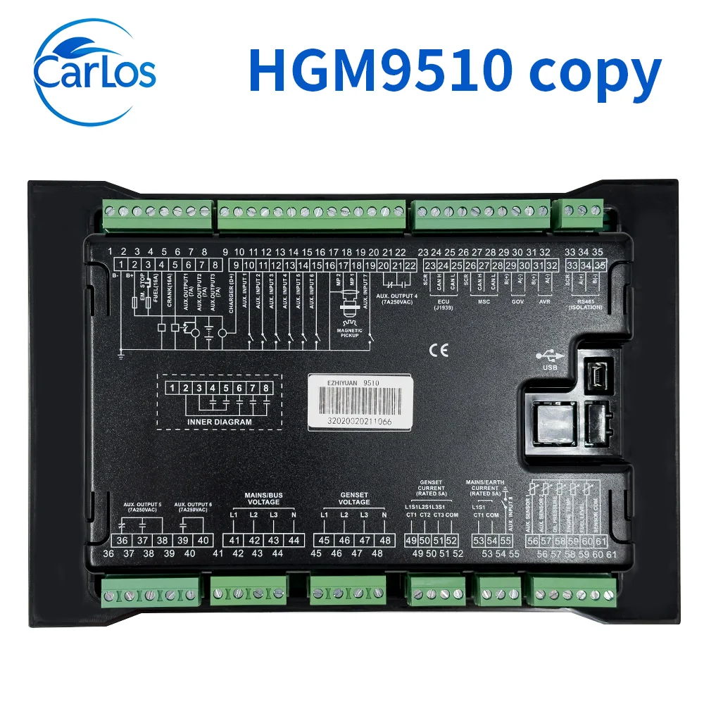 Контроллер генераторной установки SmartGen HGM9510 для параллельного подключения, модуль управления дизельным генератором с функцией параллельной сети
Контроллер генераторной установки SmartGen HGM9510 для параллельного подключения, модуль управления дизельным генератором с функцией параллельной сети