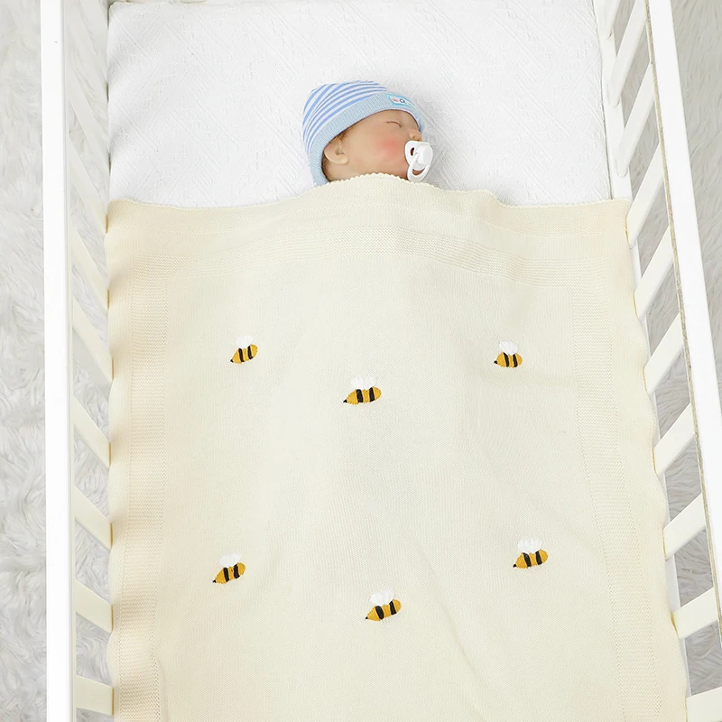 Newborn Baby Blanket Cotton Knit Infant Stroller Swaddle Wrap Super Soft Girl Boy Bed Quilt 90*70CM Plaid Fashion Solid Cute Bee
Newborn Baby Blanket Cotton Knit Infant Stroller Swaddle Wrap Super Soft Girl Boy Bed Quilt 90*70CM Plaid Fashion Solid Cute Bee
