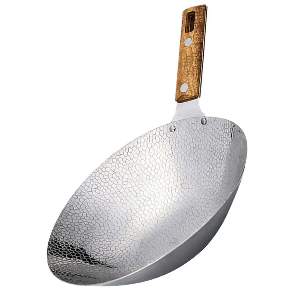 Stir-fried Meat Pan 22CM Stainless Steel Wok for Kitchen Cooking Gas Stove Space-saving Wooden Handle Frying Pan
Stir-fried Meat Pan 22CM Stainless Steel Wok for Kitchen Cooking Gas Stove Space-saving Wooden Handle Frying Pan