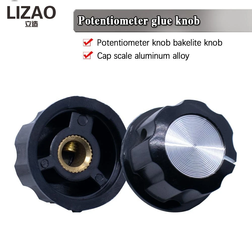 Колпачок-ручка LIZAO MF-A03 из бакелита с внутренним отверстием 6,4 мм для потенциометров RV24YN20S, WH118, WX050
Колпачок-ручка LIZAO MF-A03 из бакелита с внутренним отверстием 6,4 мм для потенциометров RV24YN20S, WH118, WX050