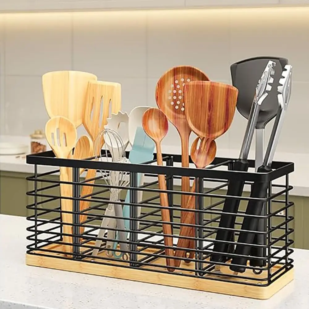 Large Capacity Cooking Utensils Storage Basket Detachable Drainable Cutlery Holder Ventilated 4 Compartment
Large Capacity Cooking Utensils Storage Basket Detachable Drainable Cutlery Holder Ventilated 4 Compartment