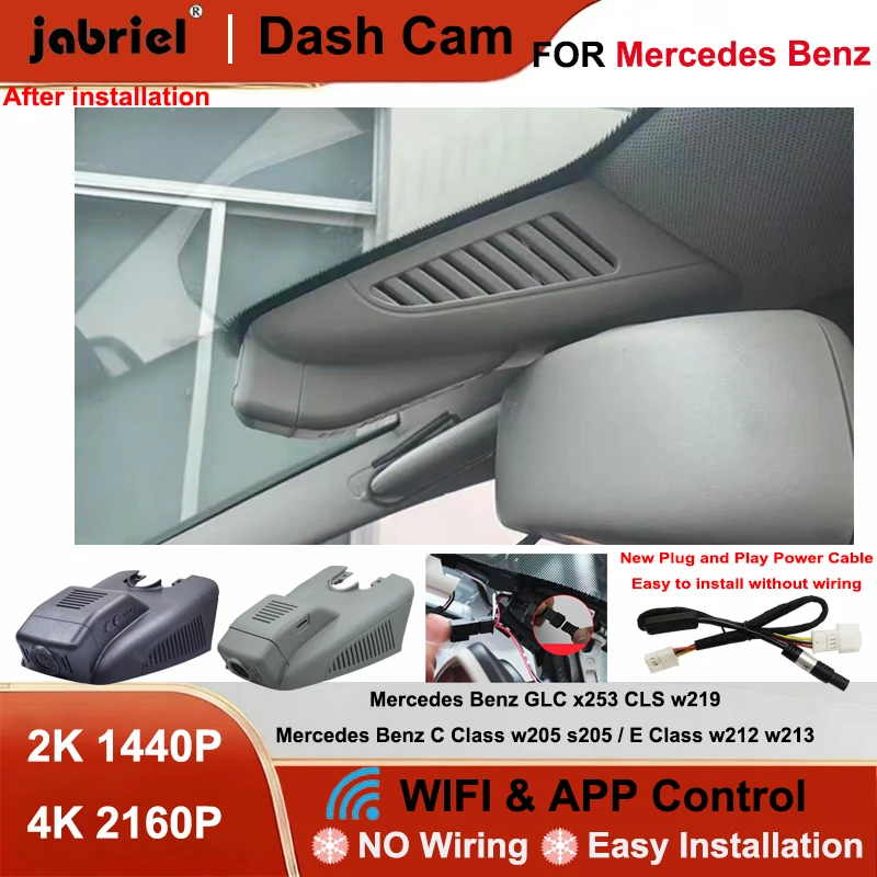 Jabriel Dash Cam 2K 4K Car DVR for Mercedes Benz C Class w205 s205 GLC x253 CLS w219 E Class w212 w213 C E glc 200 220d 260 300
Jabriel Dash Cam 2K 4K Car DVR for Mercedes Benz C Class w205 s205 GLC x253 CLS w219 E Class w212 w213 C E glc 200 220d 260 300